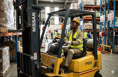 Forklift training at united training centre nelspruit