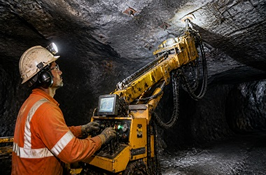 roof bolt drill rig underground mining support training South Africa