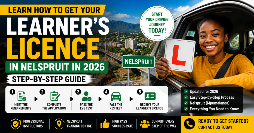 Learn how to get your learner’s licence in Nelspruit in 2026. Step-by-step guide
